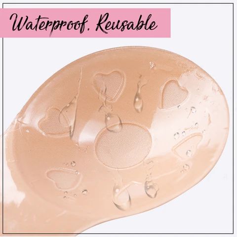 Lnmyic Reggiseno Invisibile,Reggiseno Adesivo,Reggiseno Senza Spalline,Push Up Copricapezzoli Reggiseno,Riutilizzabile Traspirante Pasta per