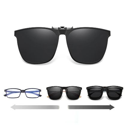 INF Lenti Clip-on Polarizzate per Guidatori - Protezione UV400 Marrone