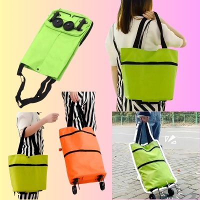 Borsa della spesa pieghevole con ruote | FOLDNCARRY