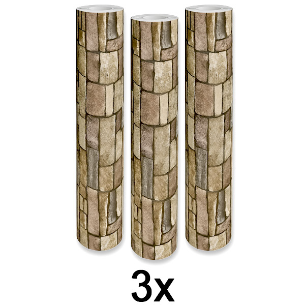 3x Carta da Parati 3D Elegante – Trasformazione Facile delle Pareti | WALLCORWRAP 2+2 GRATIS