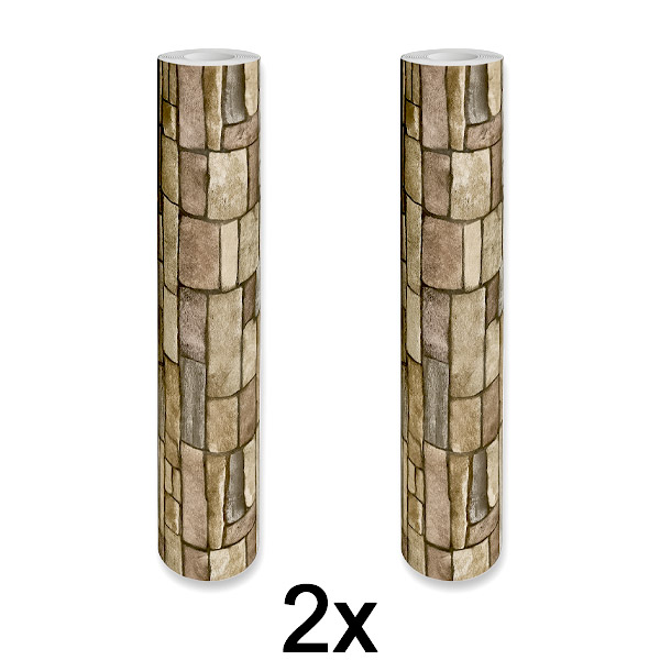 2x Carta da Parati 3D Elegante – Trasformazione Facile delle Pareti | WALLCORWRAP 2+2 GRATIS