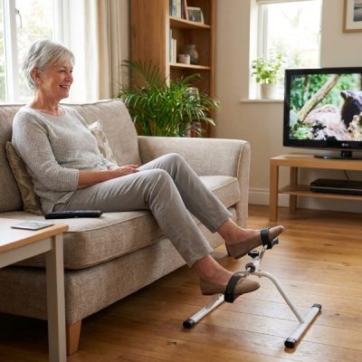 Mini Cyclette da Scrivania, Divano e Sedia - Braccia e Gambe, Resistenza Regolabile, fino a 150 kg | PEDALORA